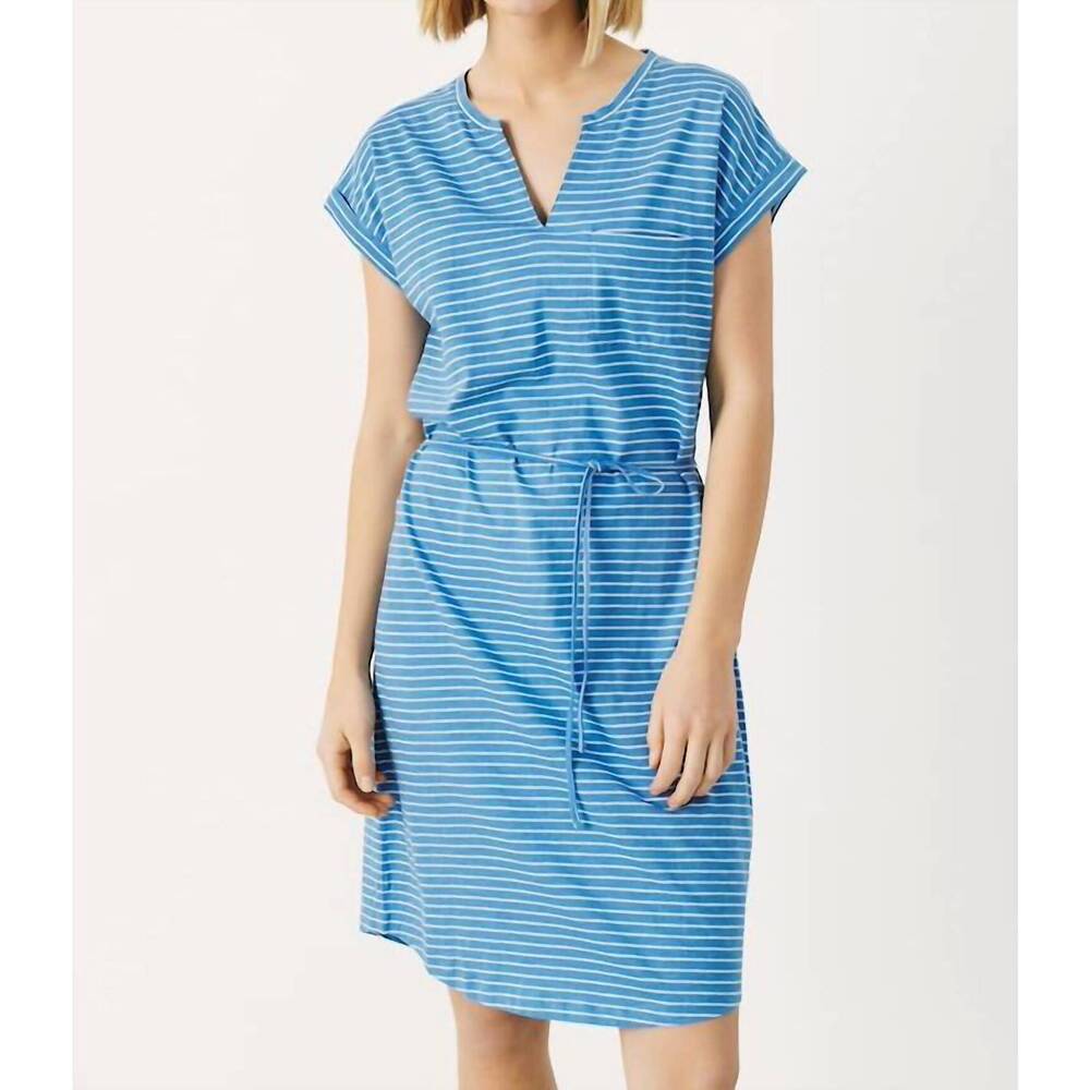 NEW PART TWO riviera stripe ilima dress in blue